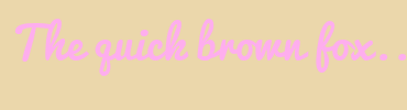 Image with Font Color FEAEEE and Background Color EBD7AB
